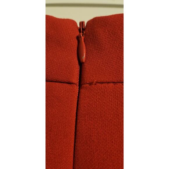 Catherine Malandrino Skirt Red Size 4 A-Line Accent Buttons Pockets Zip Lined - Picture 8 of 8